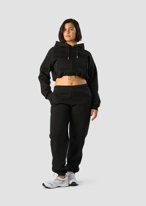 Icaniwill - Everyday Cropped Hoodie Svart