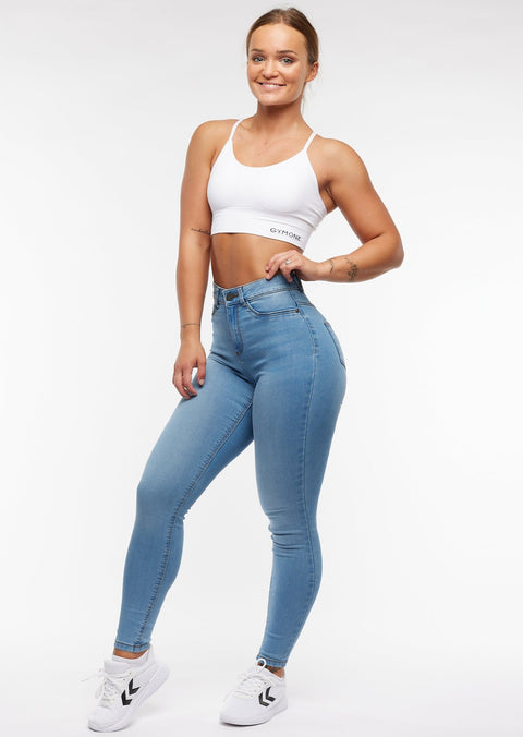 Noisy May - Callie skinny jeans ljusblå