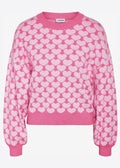 Noisy May - Charlott L/S O-Neck Knit Pink Hearts