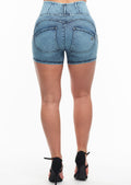 Freddy WR.UP® - Snug shorts high waist blue marble