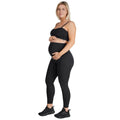 Famme - Ribbed maternity leggings svart
