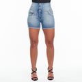 Freddy WR.UP® - Snug shorts high waist denim ljus washed