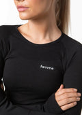 Famme - Tech LS T-shirt Svart